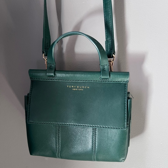 Tory Burch T-block Mini Satchel Green - Picture 4 of 10